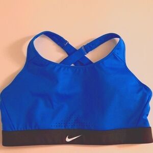 Nike Women's High Support Impact Sports Bra Blue Black Cd7139-403